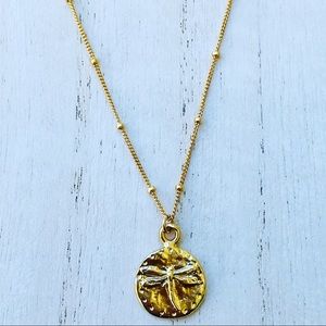 Luvleigh designs - gold fill dragonfly necklace